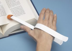 hand strapped page turner