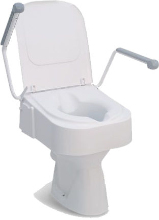 Raised Toilet Seat Height Adjustable with Arms
